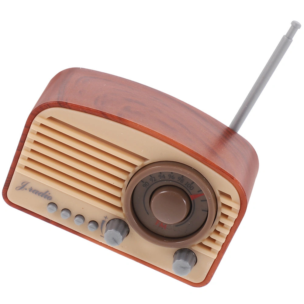 Miniature Radio Model Vintage Style Radio Figurine Simulation Radio Model Mini Radio Craft