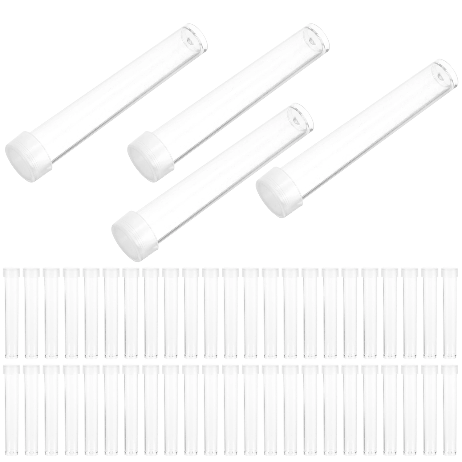 100pcs Clear Test Tubes Scientific Experiments Tubes Party Candy Storage