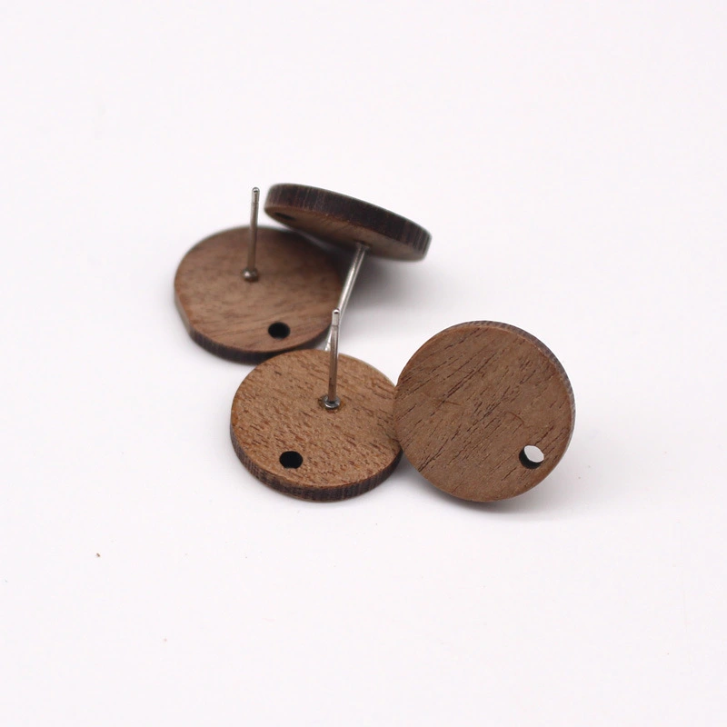 30pcs Wood Post Earring Studs Creative Earrings Accessories Earring Posts for Jewelry Making