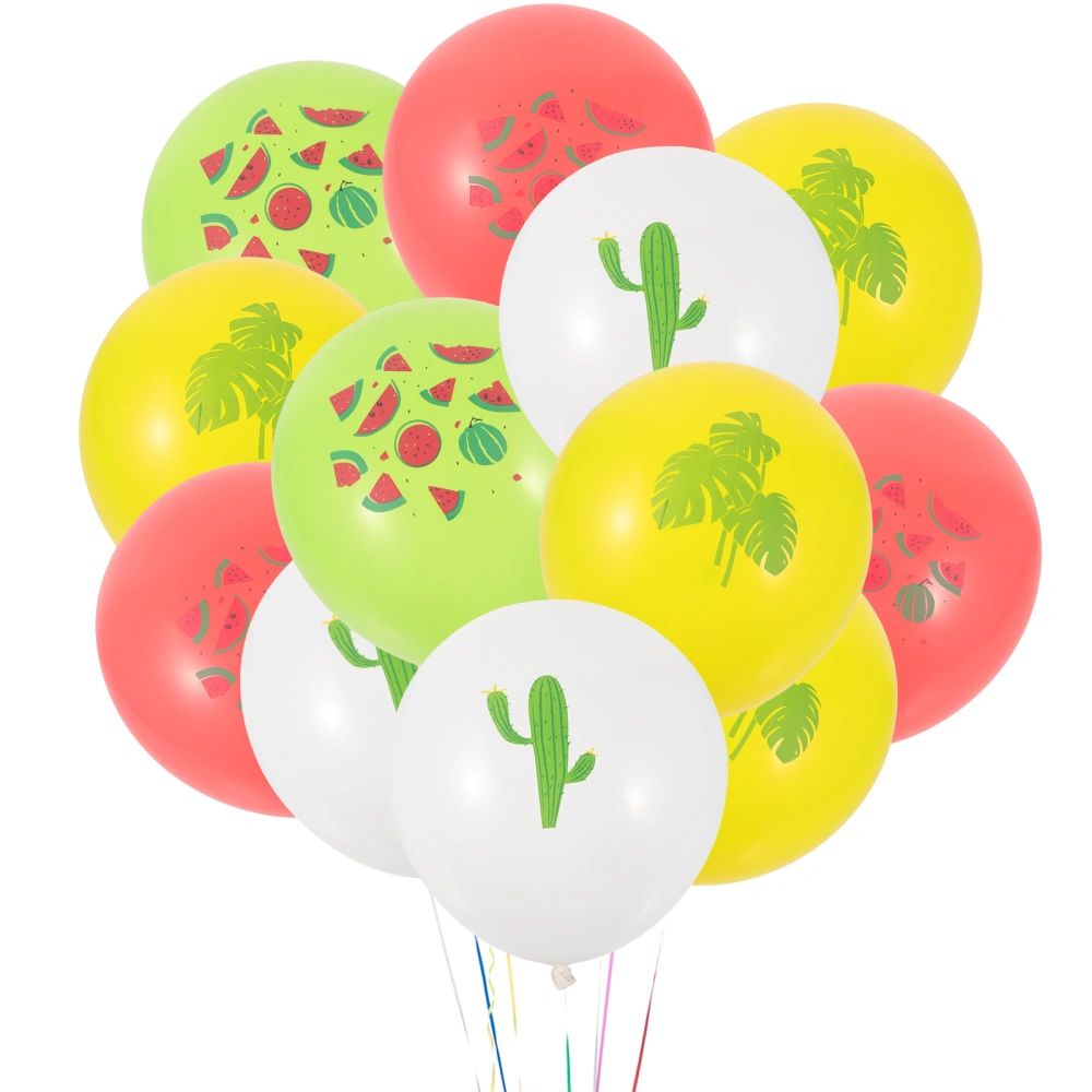 16pcs Hawaii Themed Balloons Latex Balloons Birthday Party Balloons for Decoration