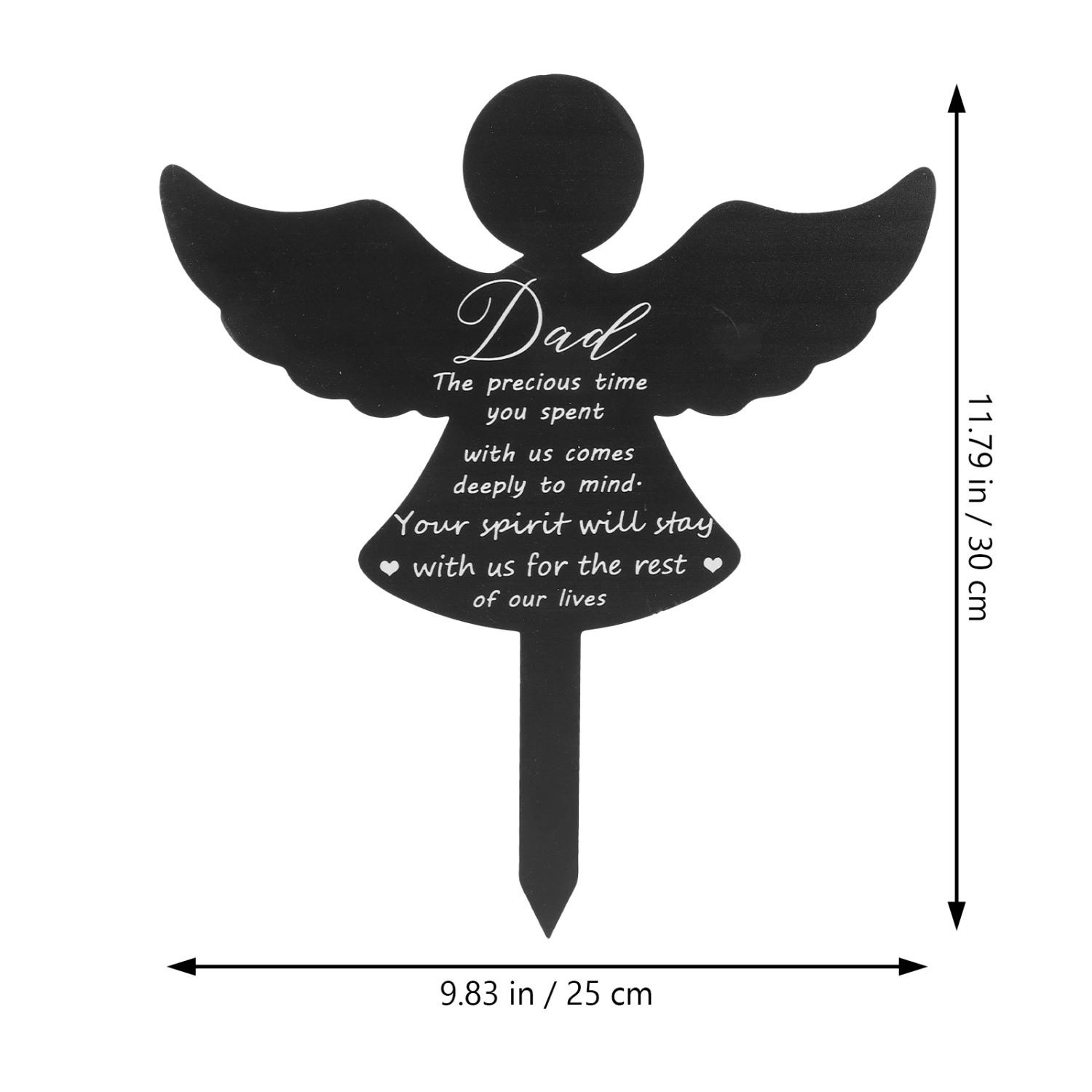 Cemetery Angel Stake Acrylic Memorial Stake Angel Yard Stake Sign Cemetery Decor for Father