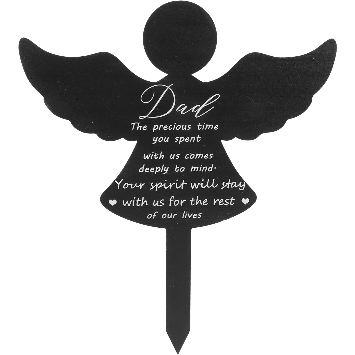 Cemetery Angel Stake Acrylic Memorial Stake Angel Yard Stake Sign Cemetery Decor for Father