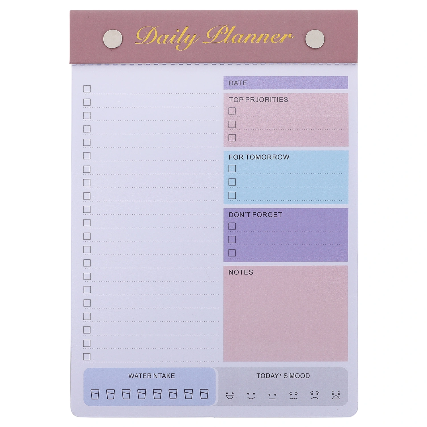 Tear-off Notepad Planner Daily Planner Notepad Portable Planner Tearable Daily Plans Memo Notepad