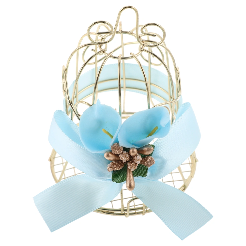 Wedding Candy Box Metal Bird Cage Shaped Candy Box Gift Package Box Birdcage Candy Container