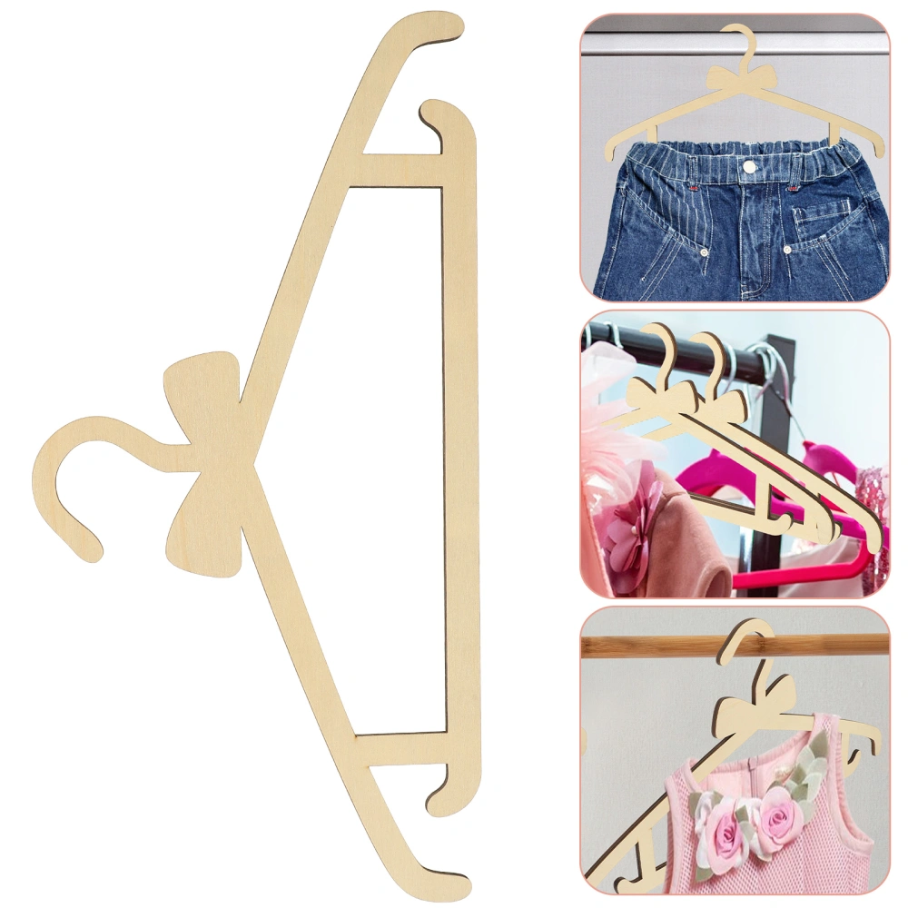 Wooden Kids Hanger Bow Baby Clothes Hanger Kids Baby Clothing Dress Shirt Hanger