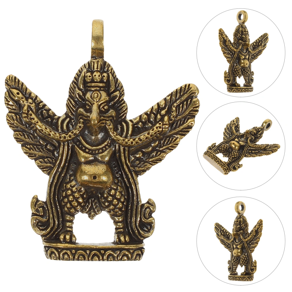 Brass Vajra Pestle Pendant Keychain Antique Vajra Pestle Pendant Decorative Vajra Necklace Pendant