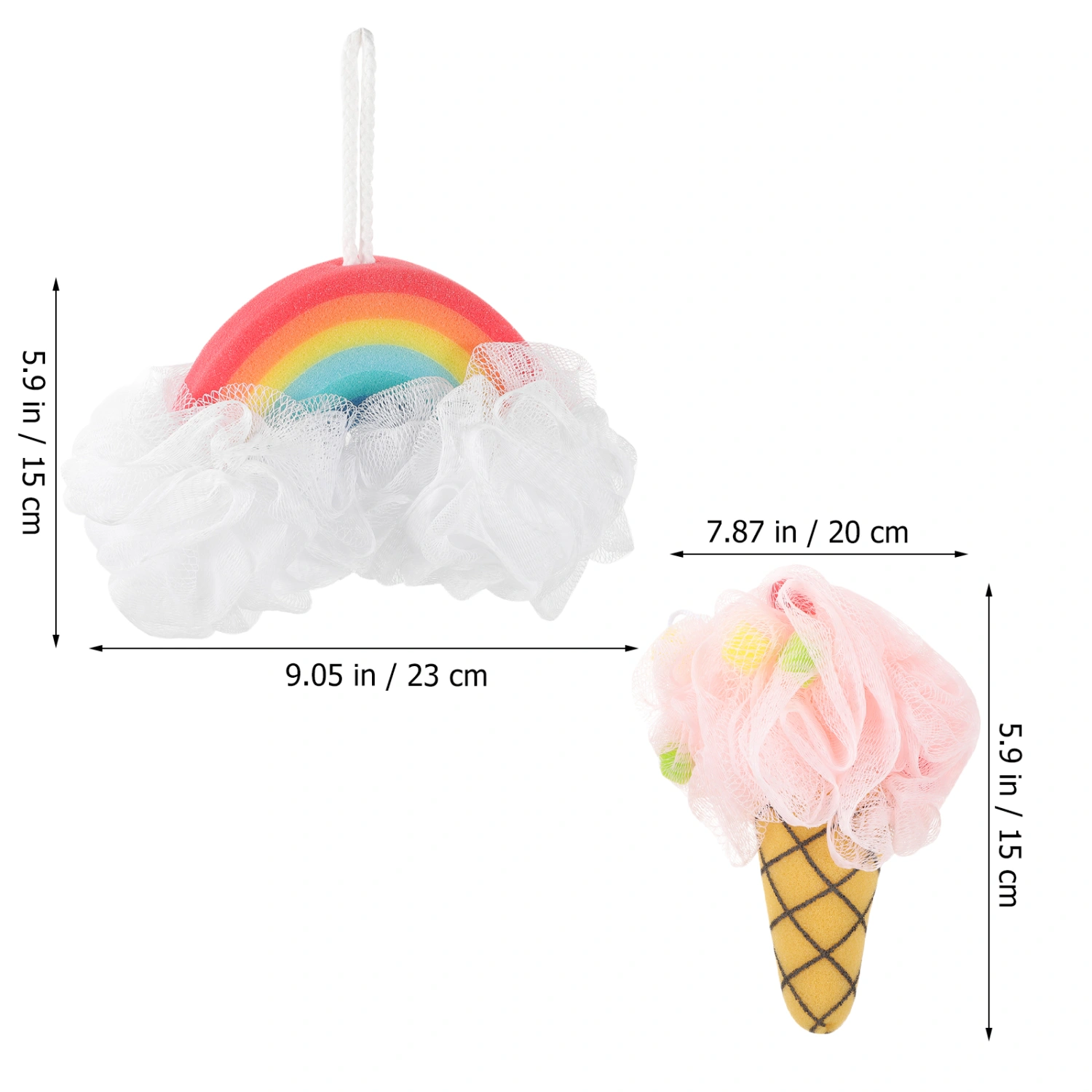 2pcs Bathing Scrubbers Shower Scrubber Exfoliating Body Scrubber Body Washing Scrubber