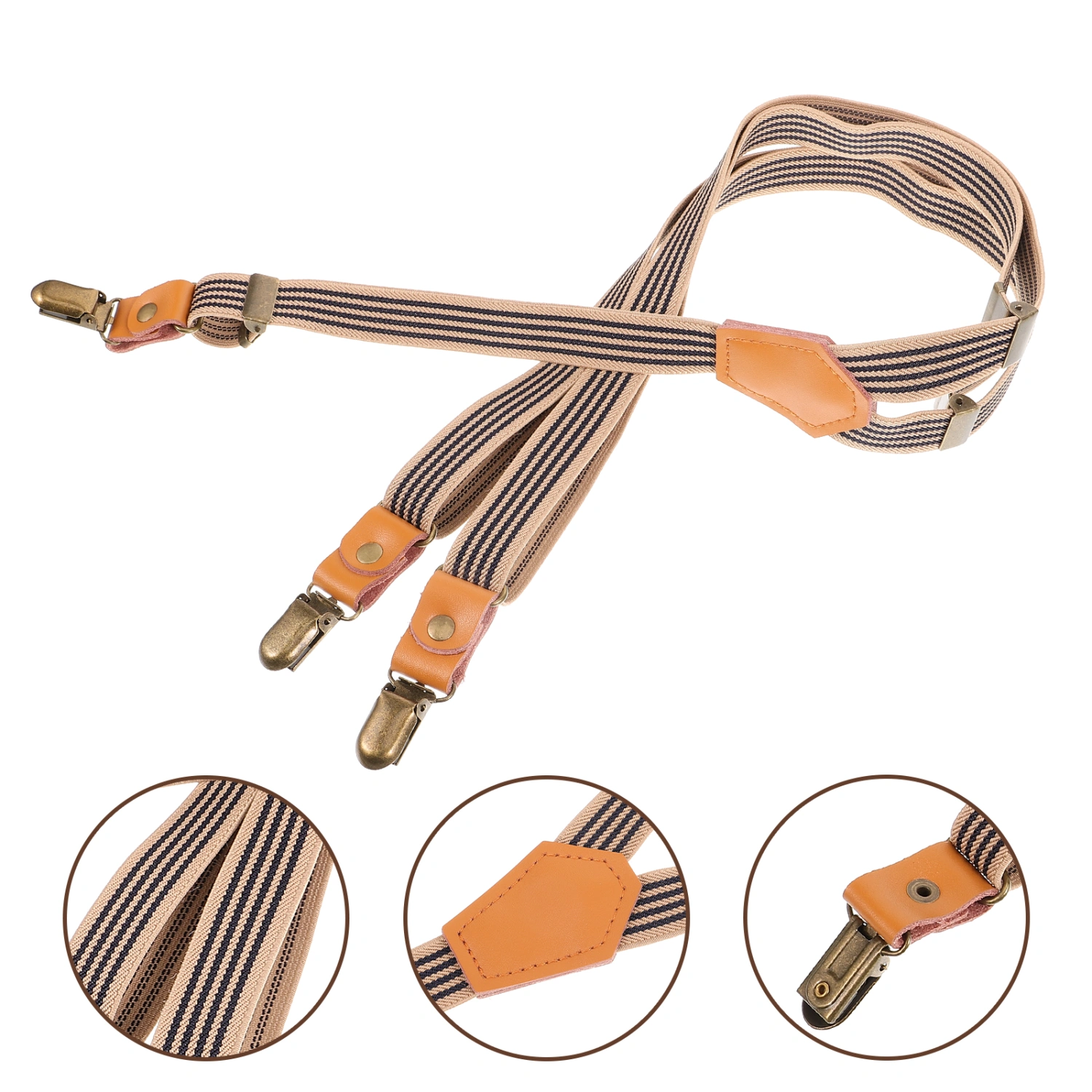 Pant Suspender Heavy Duty Elastic Strap Adjustable Y-shaped Pant Suspender Elastic Strap for Suit