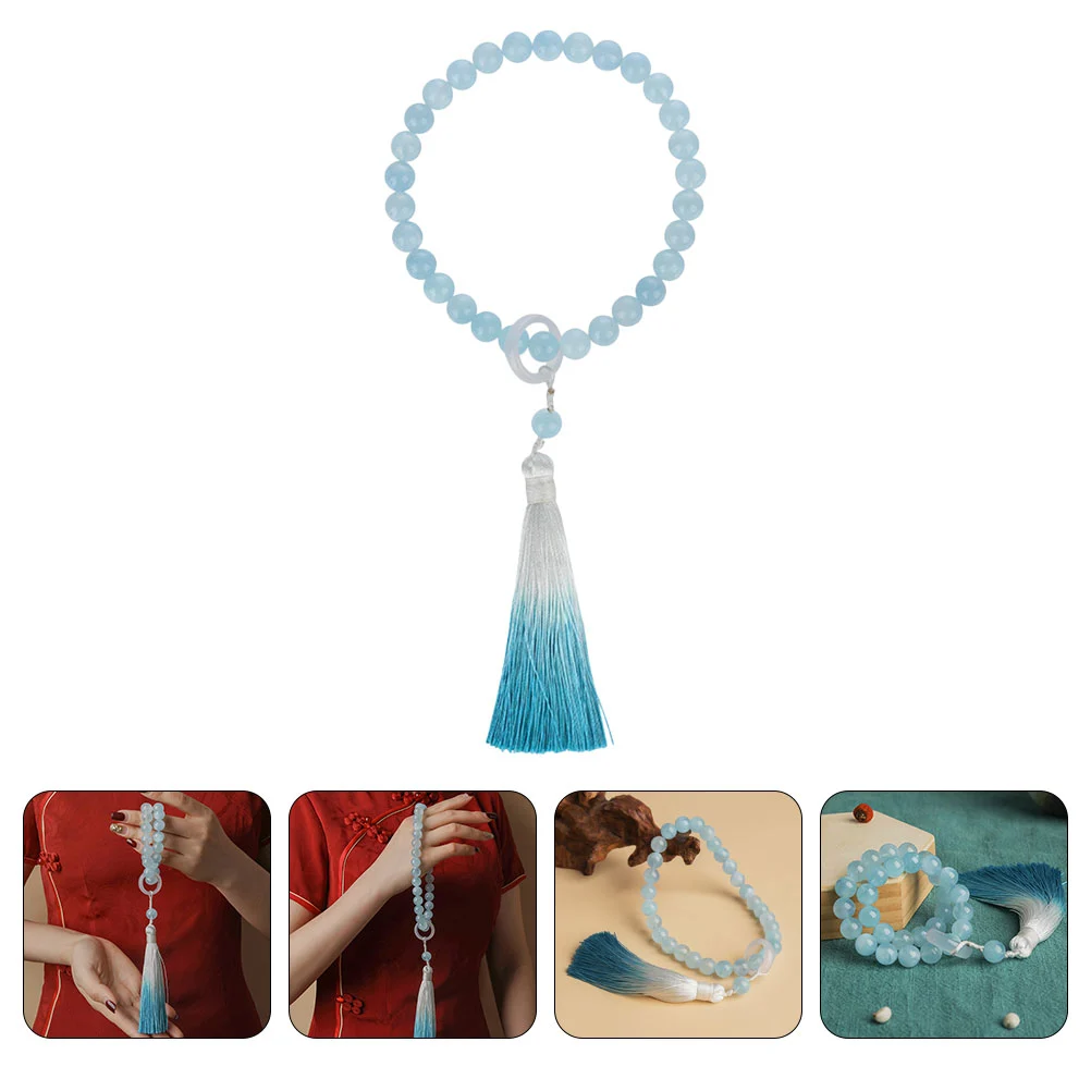 1 String of Glass Prayer Beads Bless Beads Blessing Compact Beads Bracelet