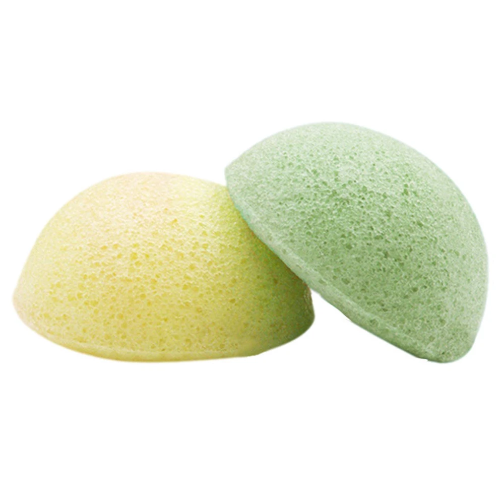 2 pcs Face Sponge Scrubber Facial Cleansing Sponge Face Washing Konjac Sponge