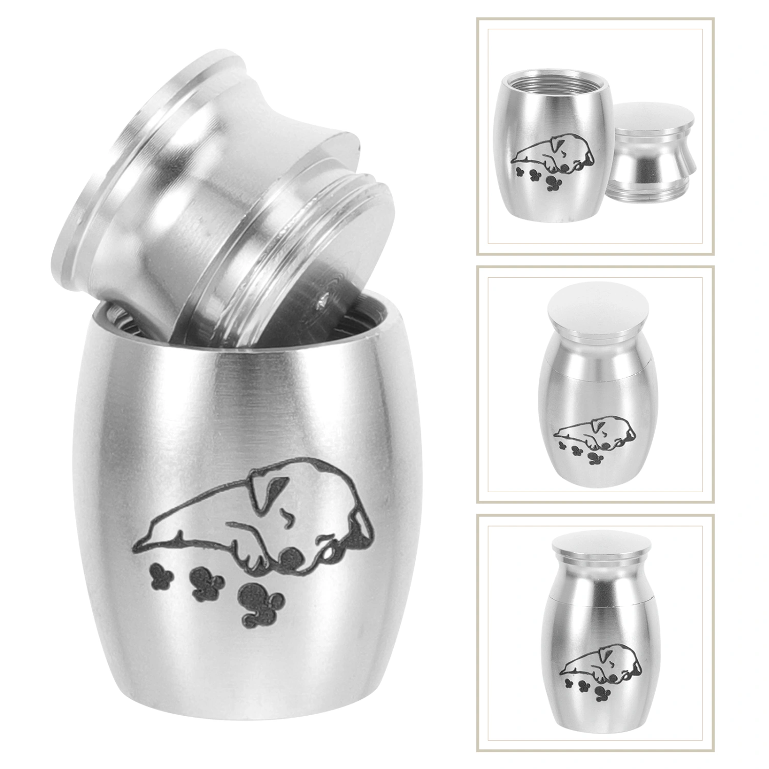 Metal Pet Urn Metal Memorial Pet Cremation Urn for Dog Cat Ashes Funeral Keepsake Urn
