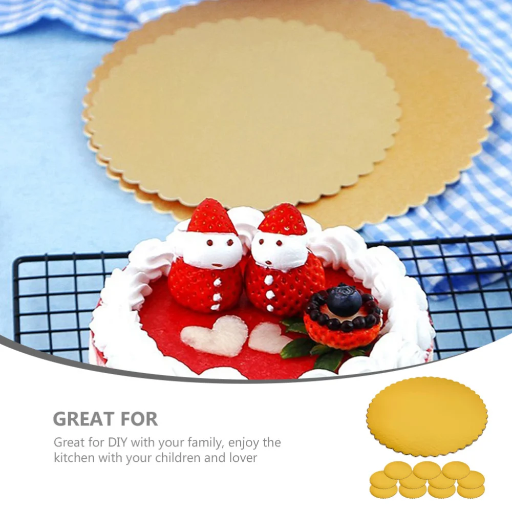 12Pcs Cake Board Cake Round Circle Base Mousse Cake Display Bases Cake Decorating Supplies