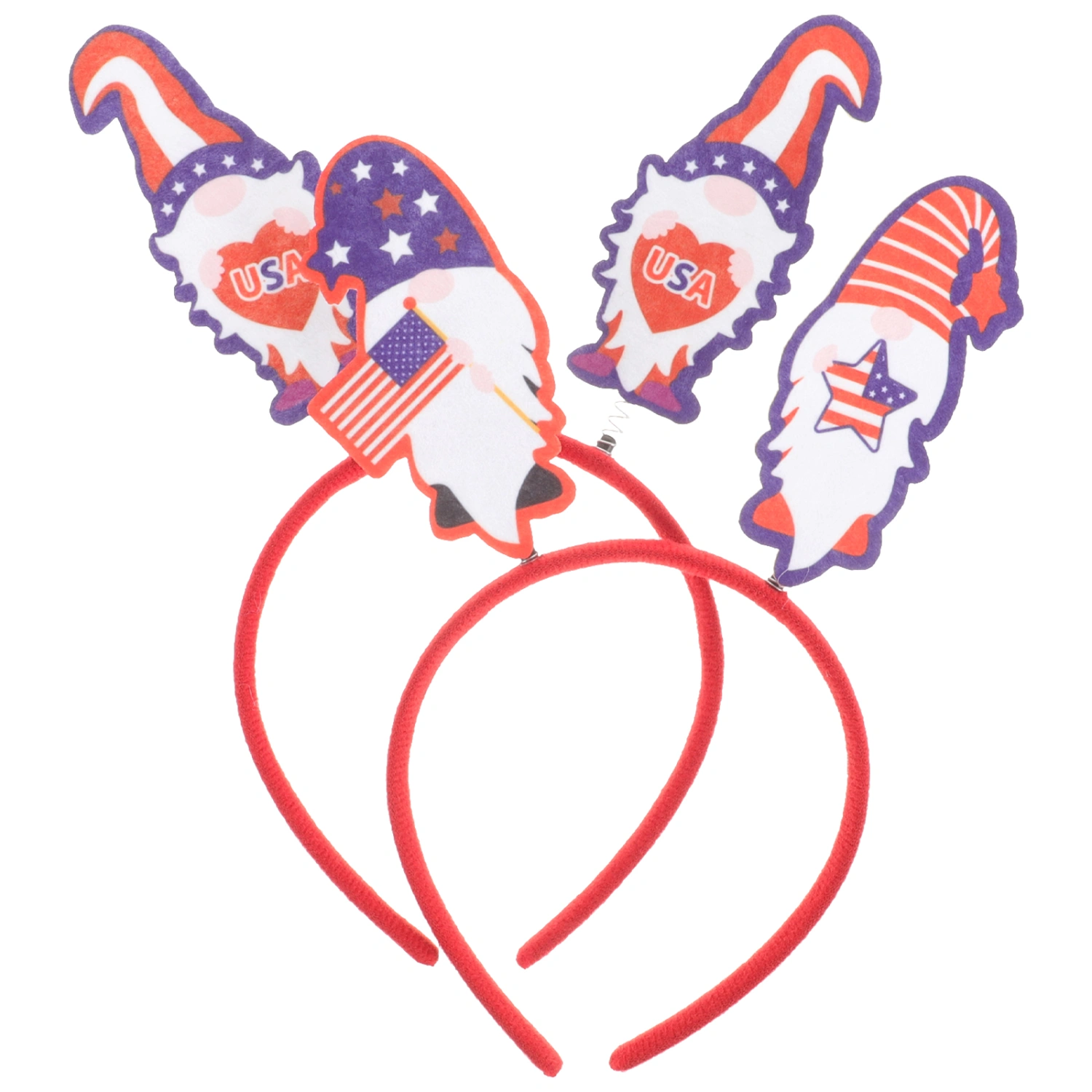 2pcs Boppers Headwear 4th Of July Headbands Fourth Of July Accessories Patriotic Headbands