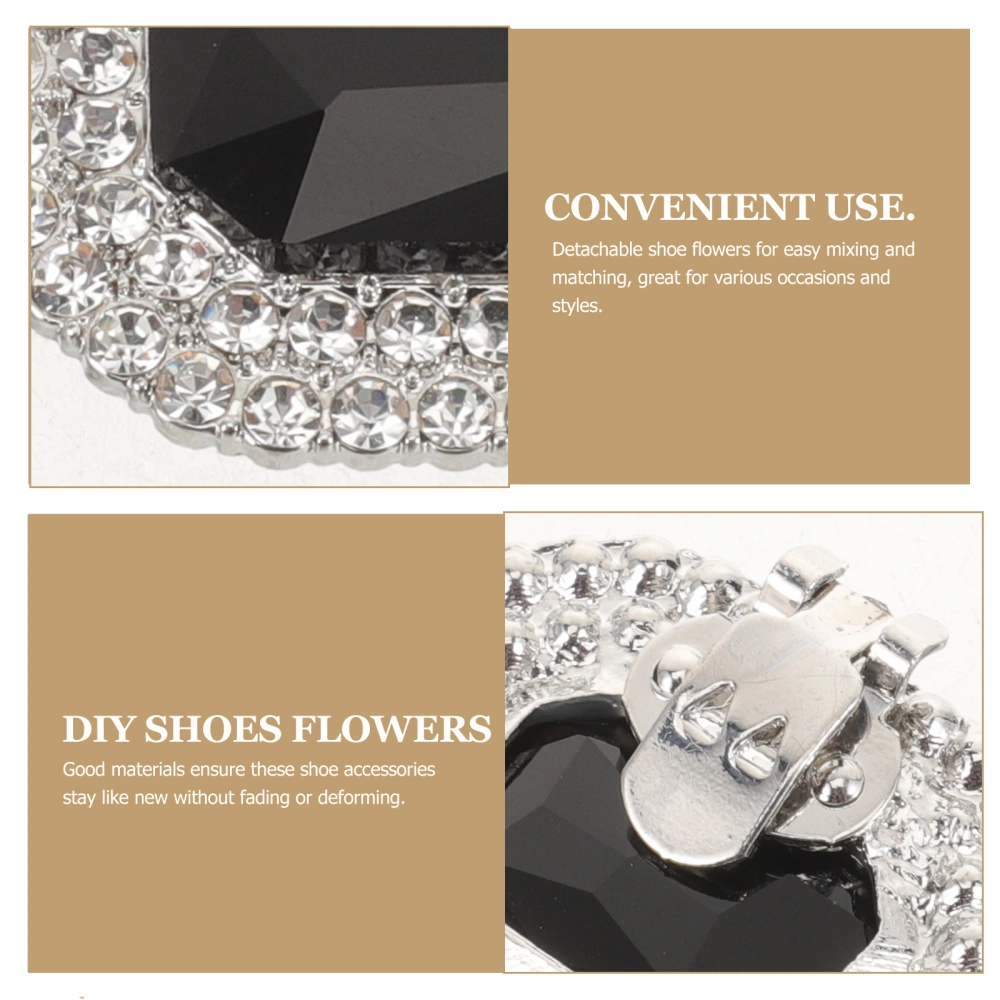 1 Pair Rhinestone Shoe Clips Shoe Decorations Wedding Shoe Clips Bride Shoe Clips