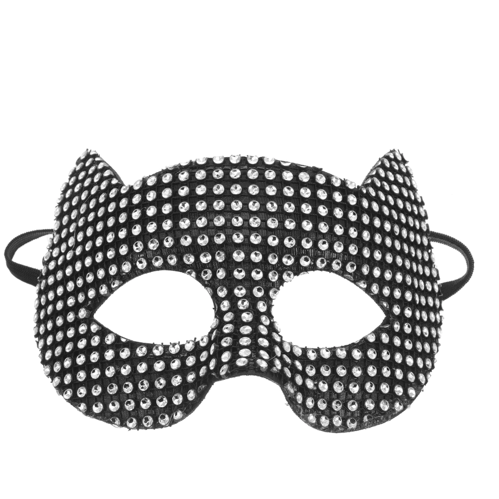 Women Halloween Party Cosplay Mask Mysterious Cat Mask Decorative Mask Prop