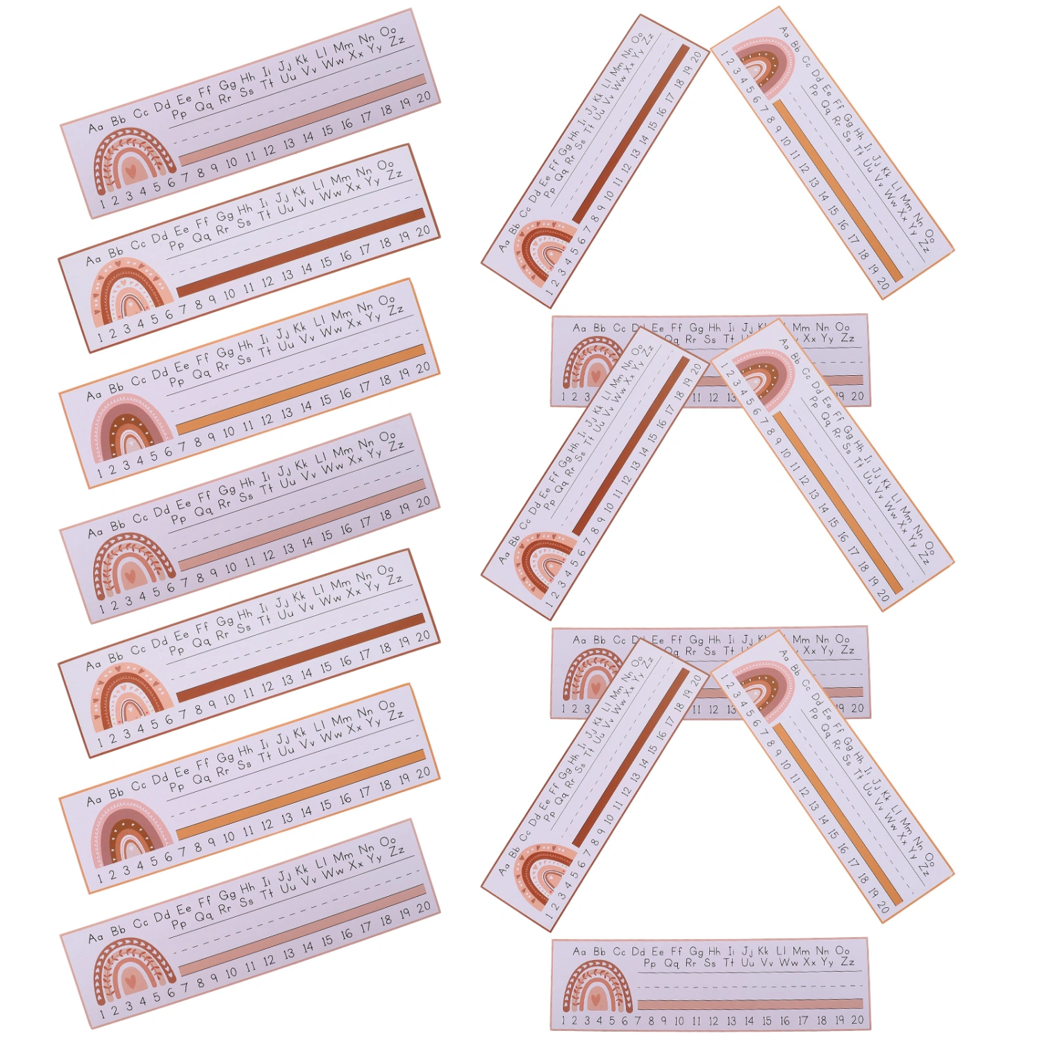 60 Sheets of Decorative Desk Decors Simple Desk Nameplates Classroom Desk Nameplates