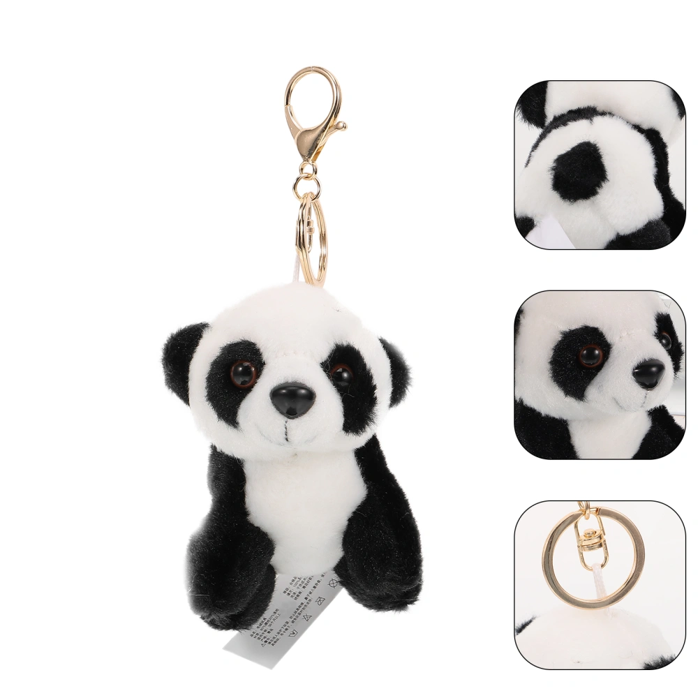 Plush Panda Shape Keychain Stuffed Animal Keyring Pendant Bag Hanging Pendant