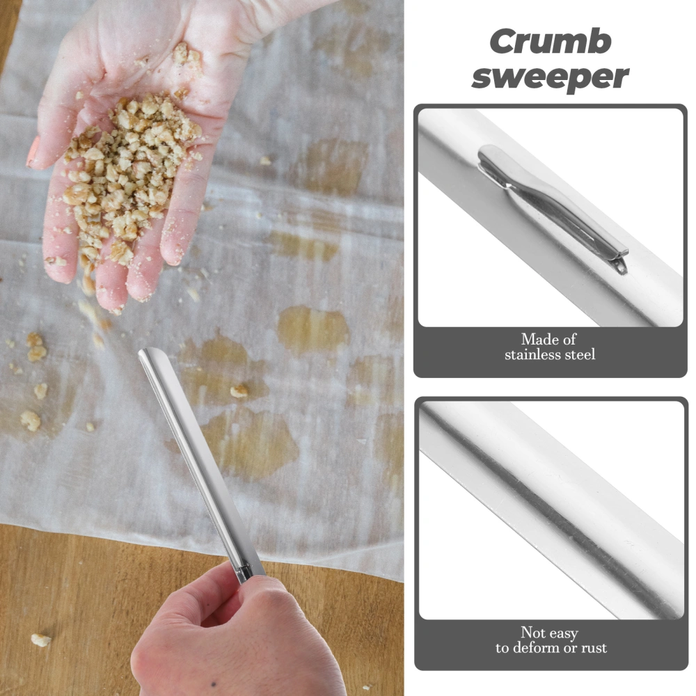 2pcs Stainless Steel Restaurant Crumb Scraper Tabletop Crumb Scraper Crumb Sweeper for Home