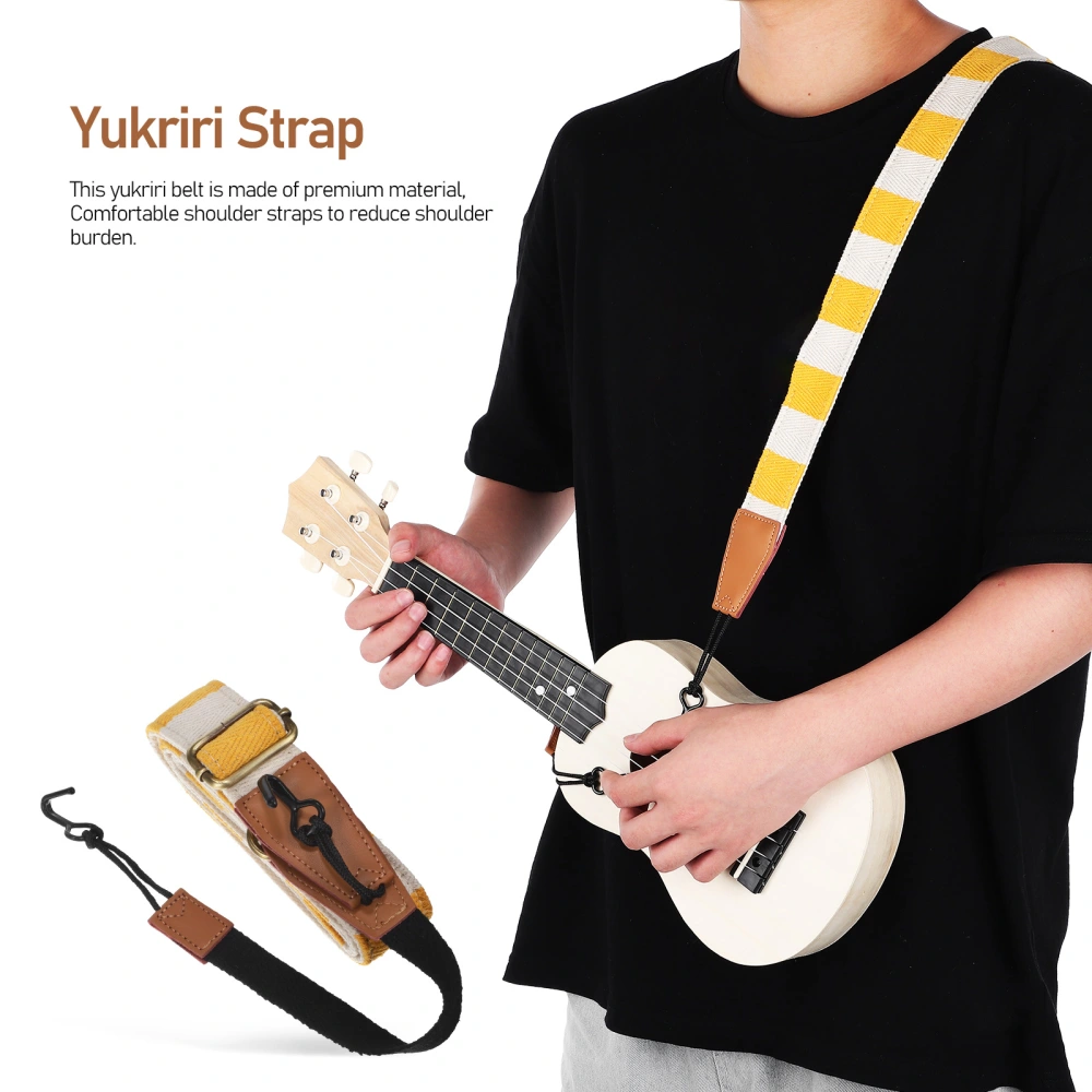 Ukulele Strap No Drill Length Adjustable Ukulele Shoulder Strap for Soprano Concert Tenor Ukulele Small Guitar