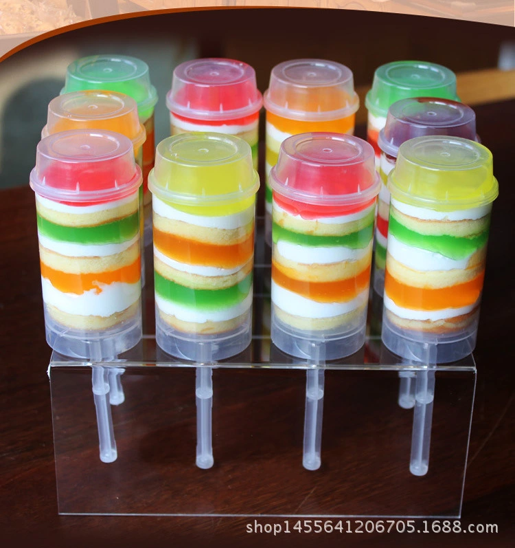 40pcs Round Shape Clear Push-up Cake Containers  Ice Cream Clear Push Pops Cake Holders