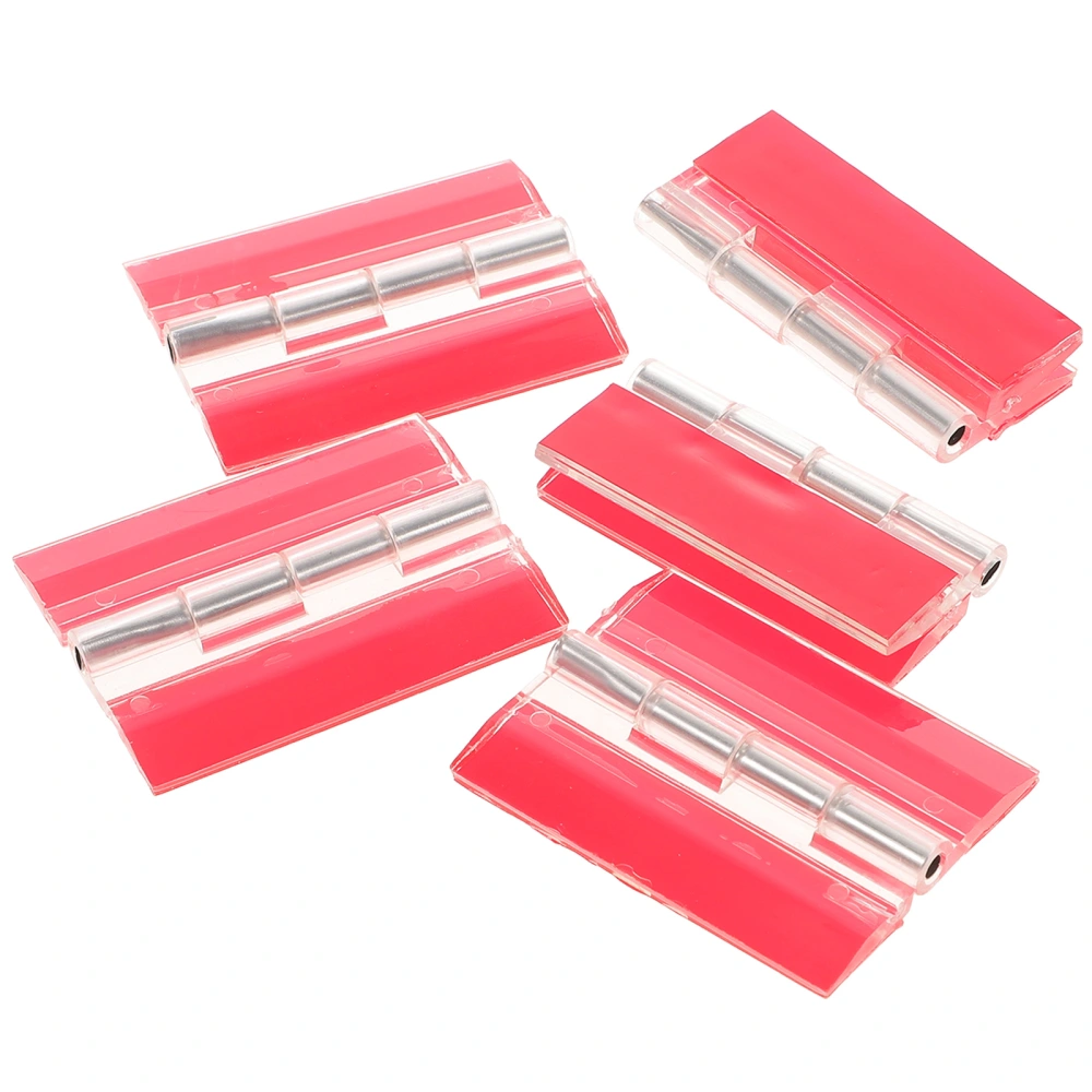 5pcs Self-adhesive Acrylic Hinges Universal Piano Hinges Transparent Acrylic Box Adhesive Hinges