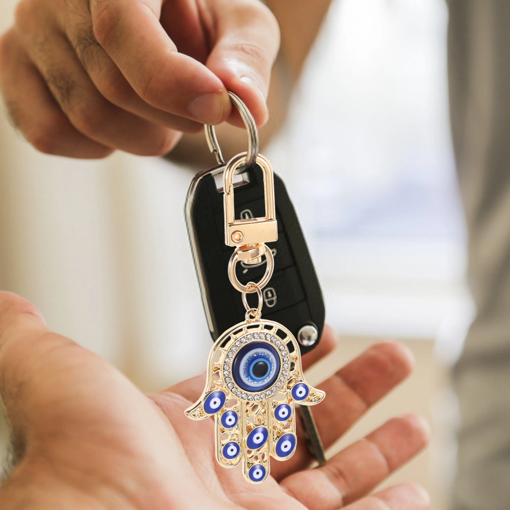 5pcs Hand Keychain Evil Eye Keychain Charms Lucky Key Holder Bags Hanging Pendants