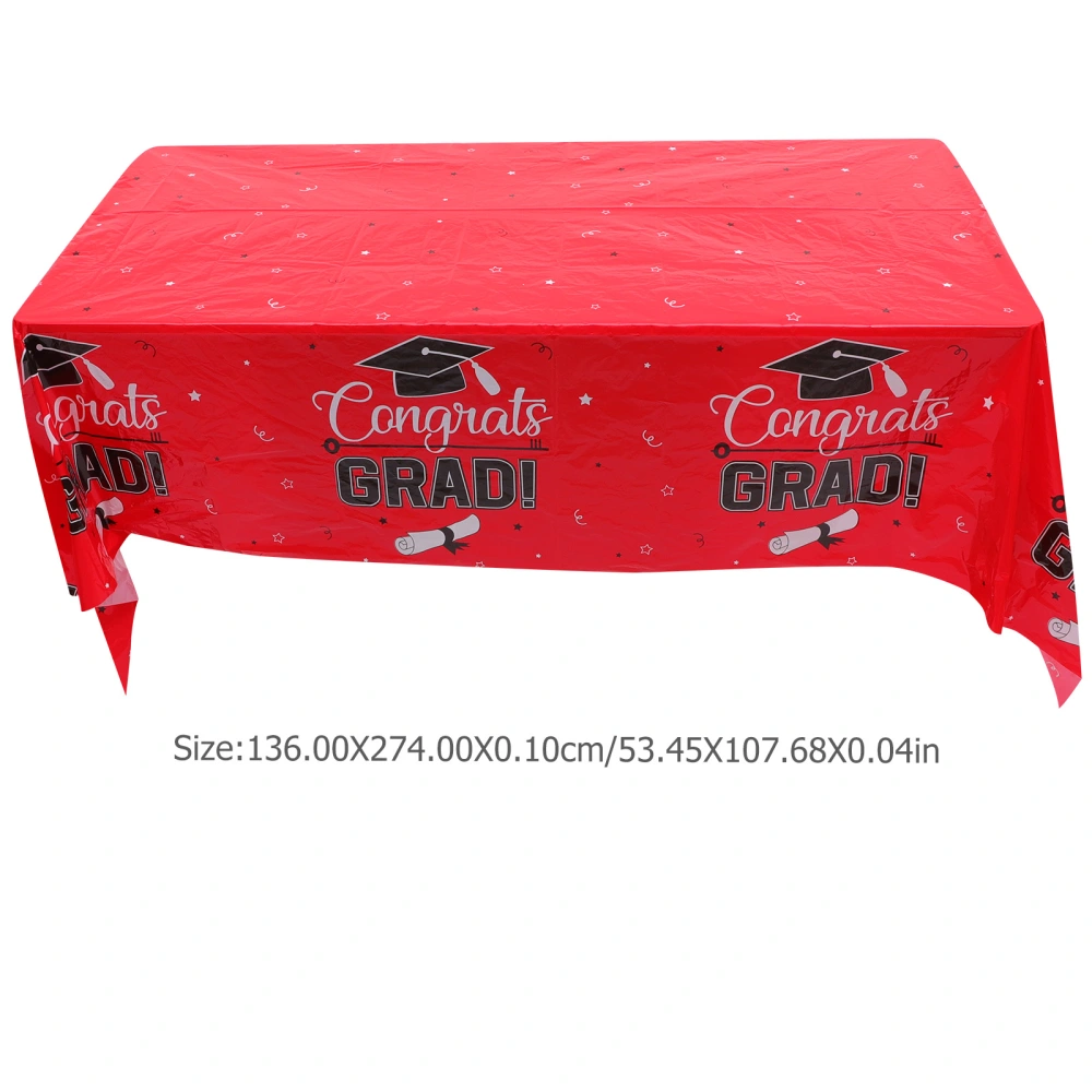 Graduation Theme Tablecloth Decorative Table Cover Graduation Party Decoration