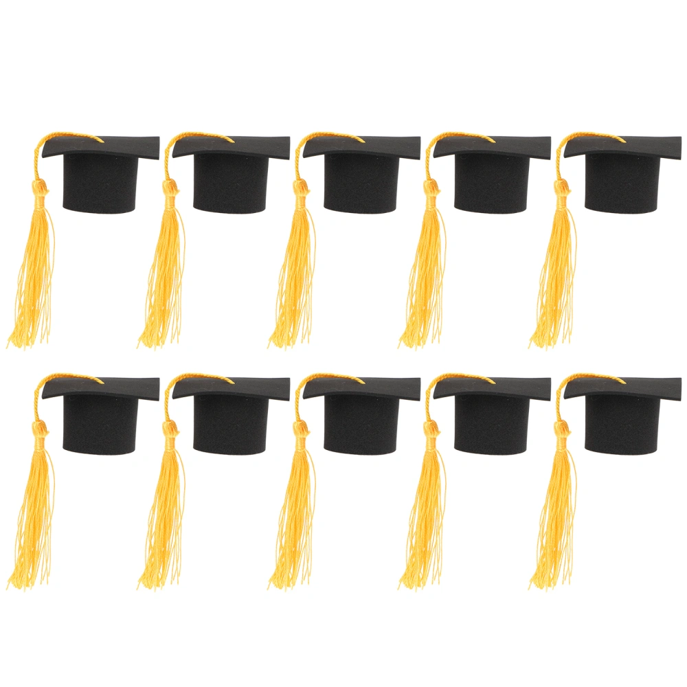 12pcs Cake Graduation Caps Bottle Toppers Bottle Graduation Caps Covers Party Table Decorations