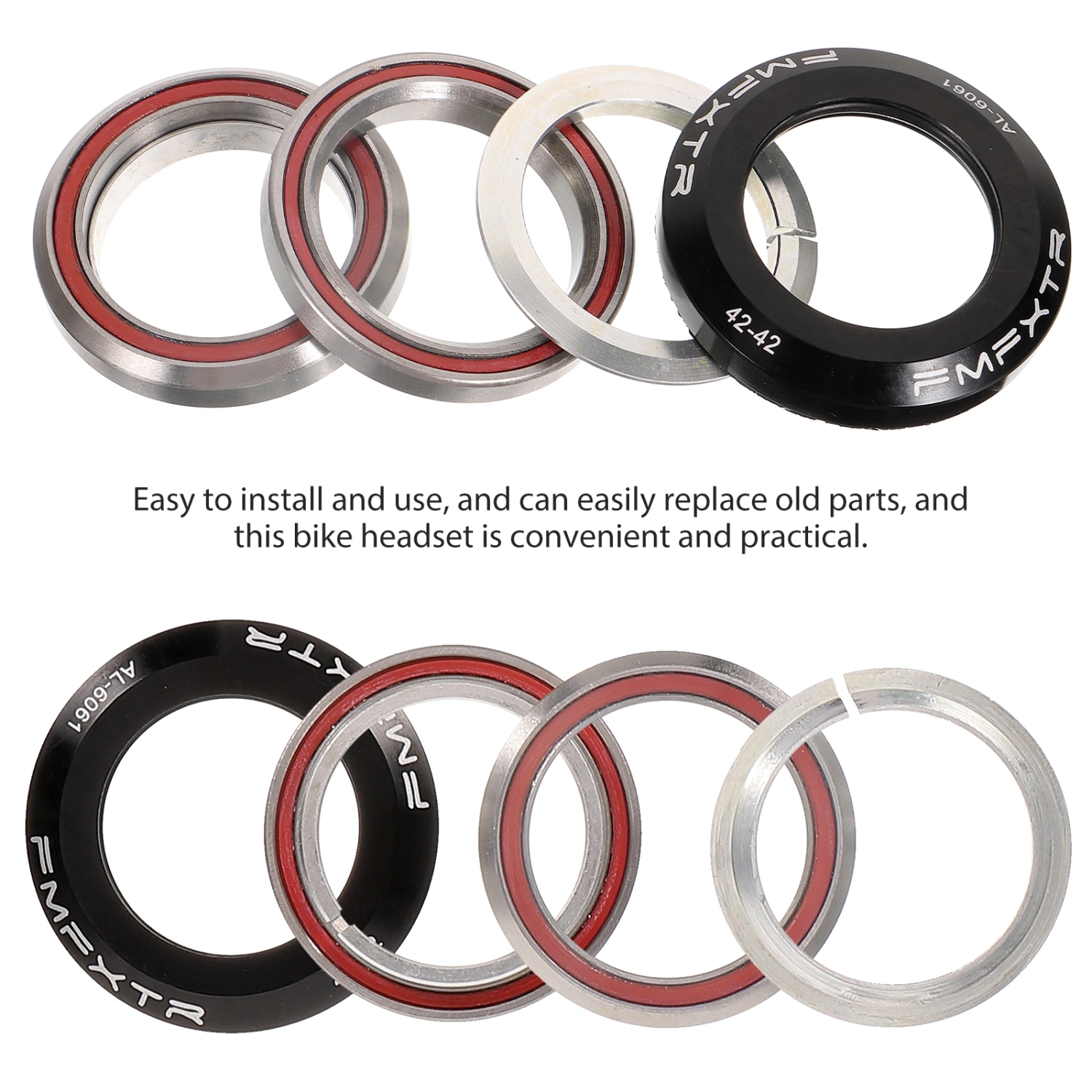 1 Set of Bike Headset Bike Bearing Headset Tapered Stack Headset Stable Bike Headset Bike Accessory