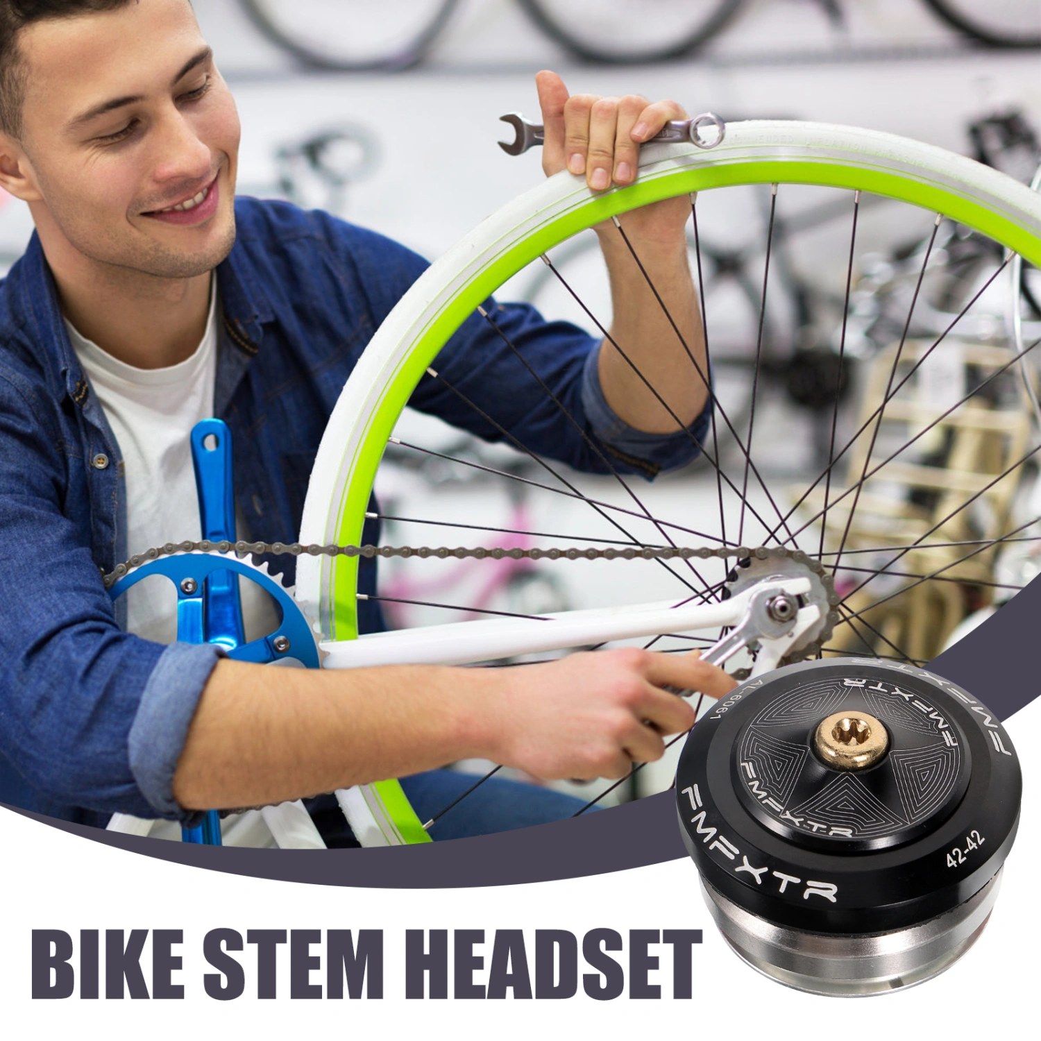 1 Set of Bike Headset Bike Bearing Headset Tapered Stack Headset Stable Bike Headset Bike Accessory