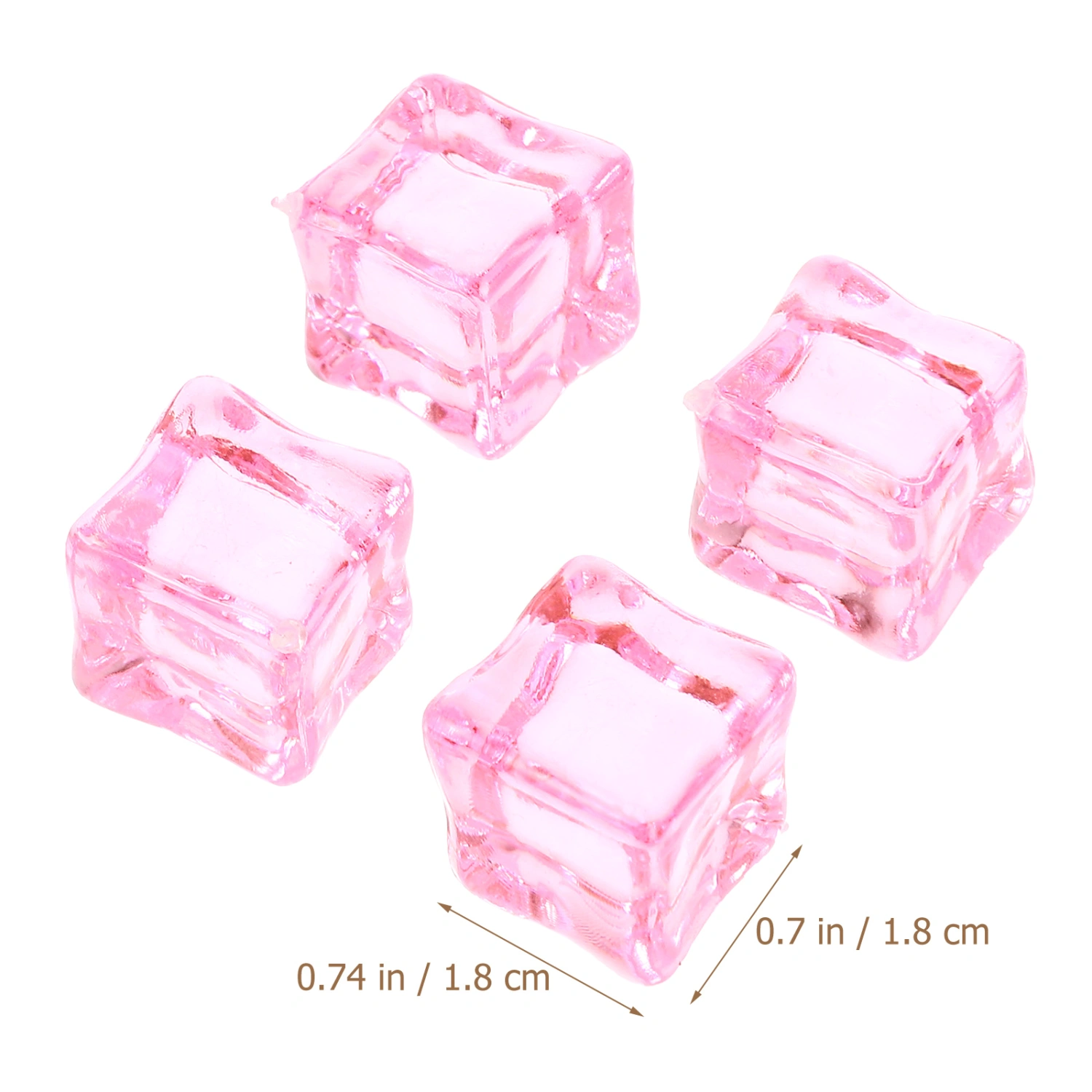 50pcs Reusable Ice Cube Plastic Squares Ice Cubes Washable Ice Cube Fish Tank Decor