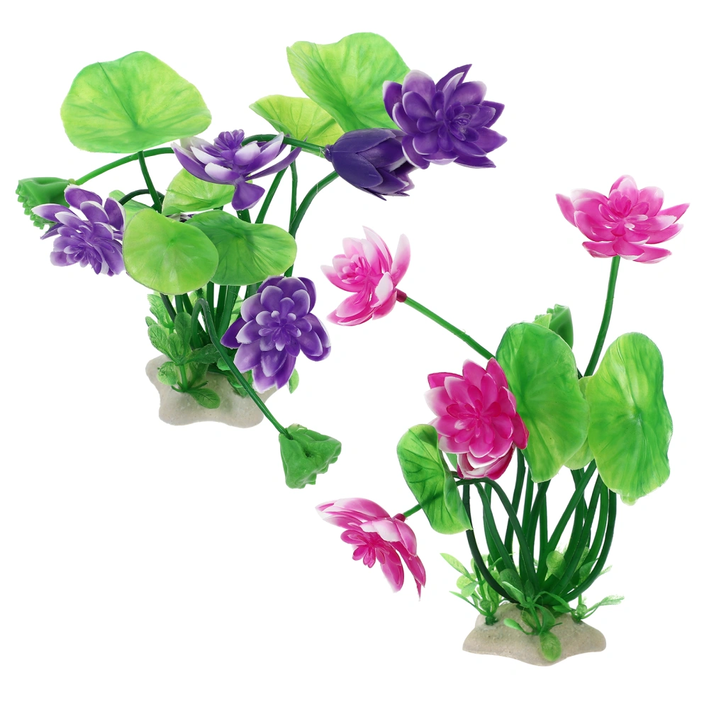 Aquarium Lotus Flower Fish Tank Aquarium Artificial Lotus Aquarium Landscape Ornament