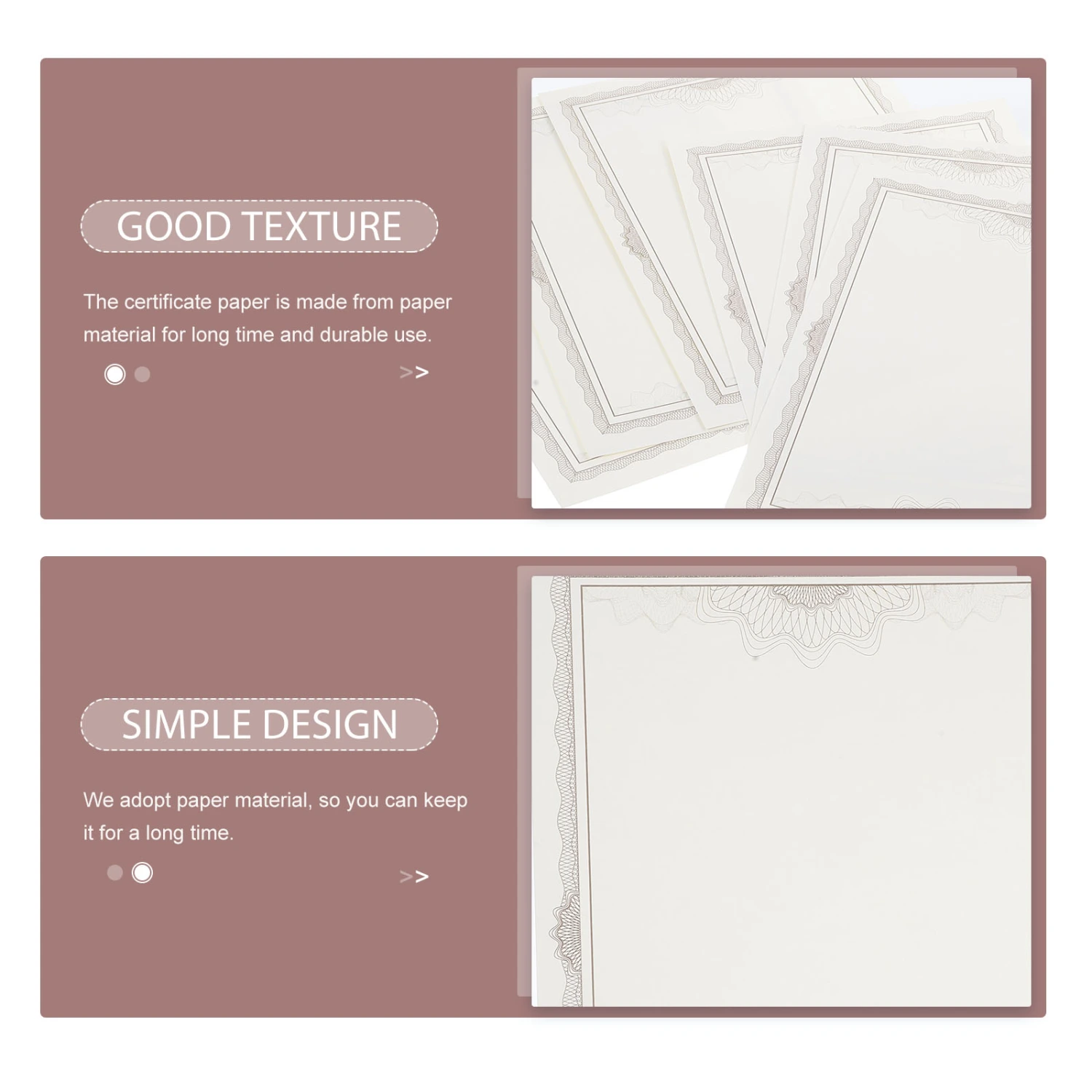 6 Sheets of Printable Blank Sheets Honor Certificate Papers Blank Diploma Paper without Character Design