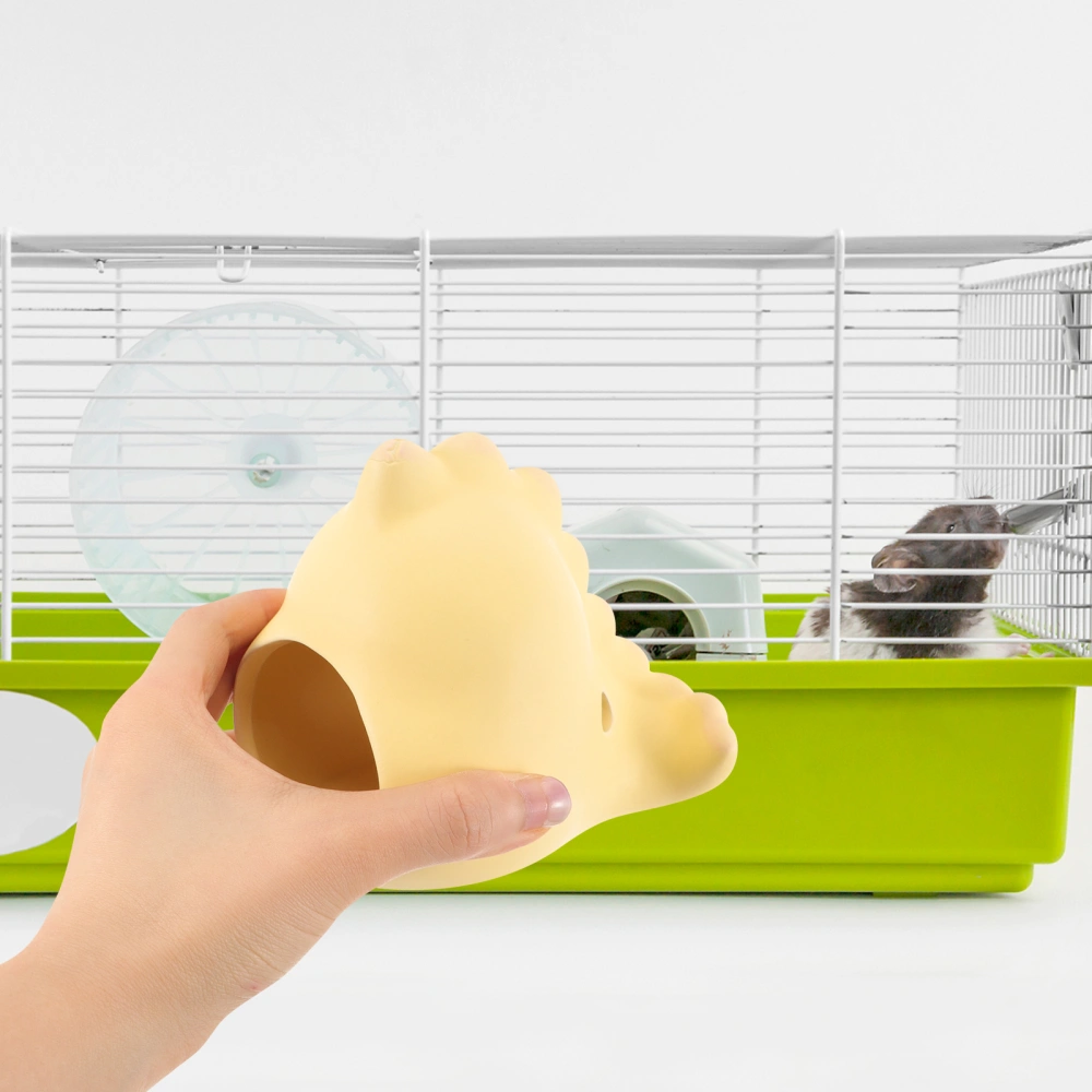 Hamster Hideout Ceramic House for Hamster Small Pet Nest Dinosaur Shaped Pet Hideout