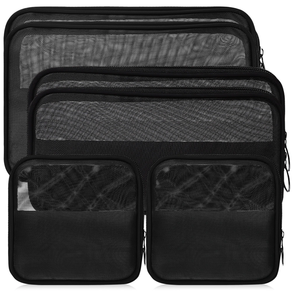 6 Pcs Mesh Makeup Bags Portable Travel Toiletry Bags Cosmetic Travel Toiletry Pouches