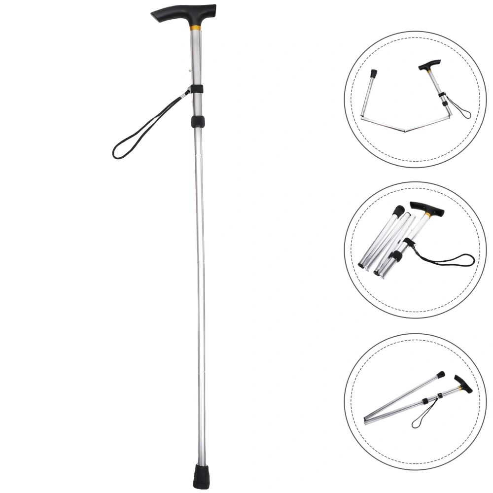 Walking Cane Hiking Walking Stick Multi-function Trekking Pole Telescopic Mountain Climbing Stick