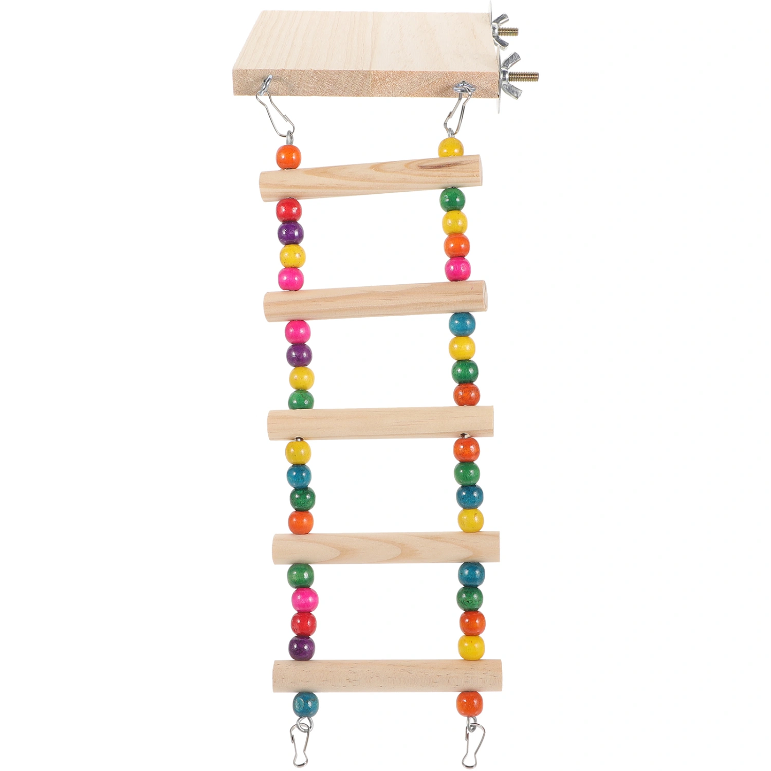 Bird Ladder Toy Wood Parrot Bird Perch Stand Platform with Ladders Pet Training Playing