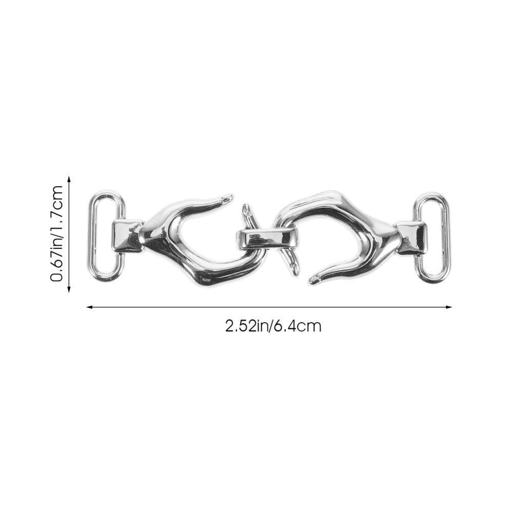 Portable Coat Toggle Buckle Metal Coat Holder Buckle Clasp Suit Metal Clasp Buckle