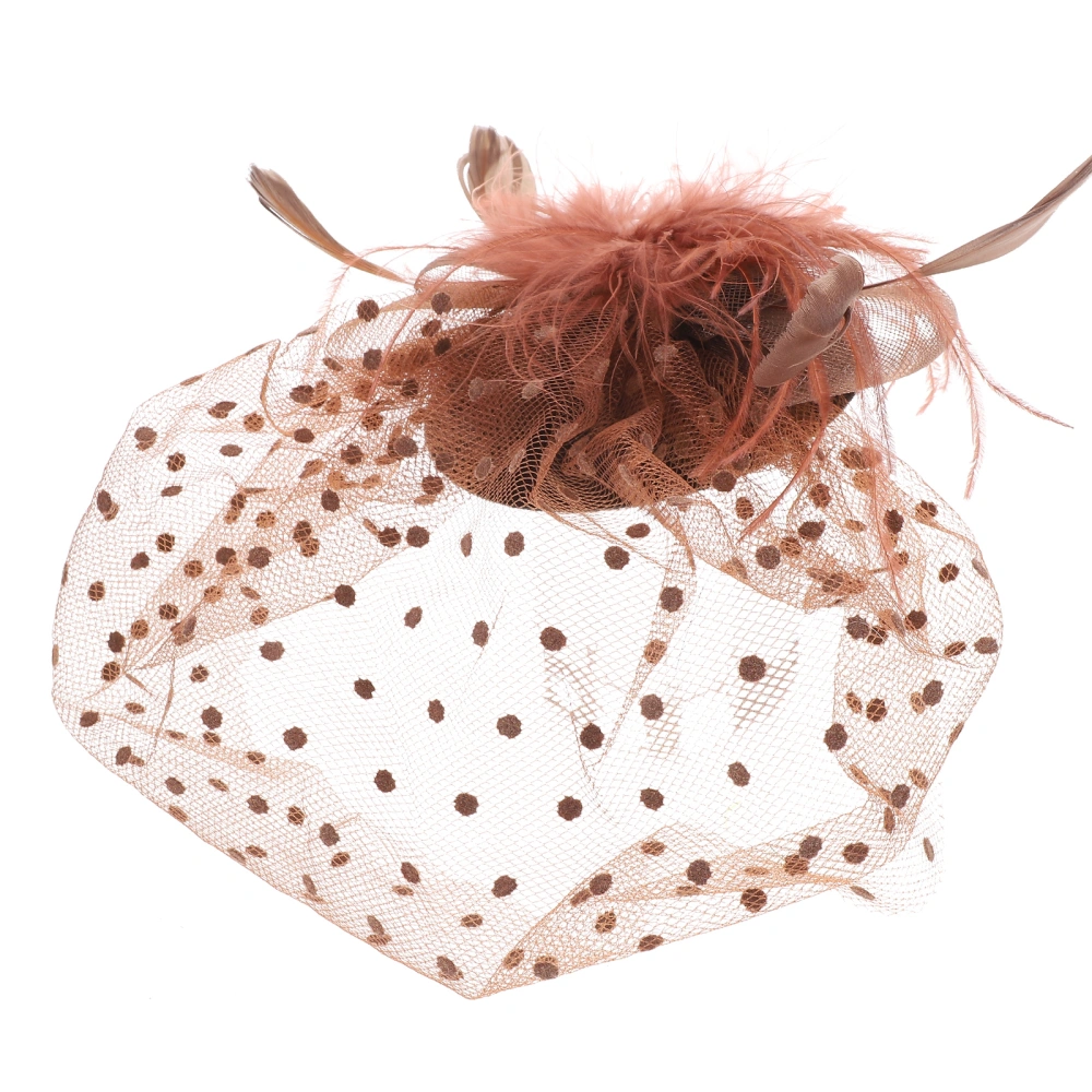 Women Fascinator Headpiece Tea Party Fascinator Hat Bridal Vintage Mesh Fascinator Hat