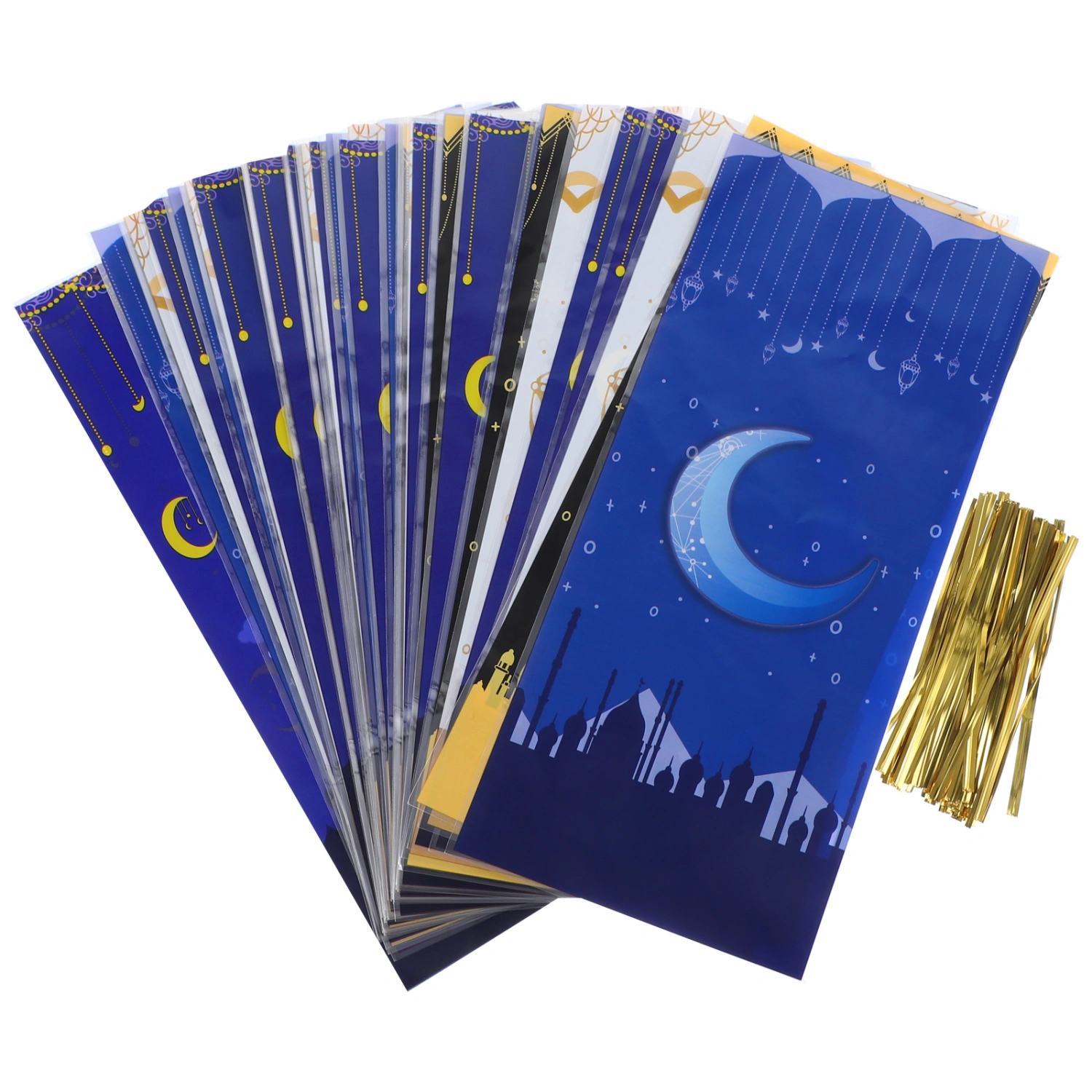 50pcs Party Favors Bags Candy Packing Bags Decorative Party Treat Bags Cookie Bags