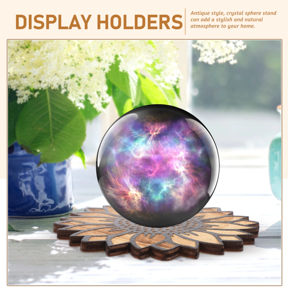 5pcs Crystal Sphere Stands Wooden Crystal Ball Holders Crystal Sphere Display Holders