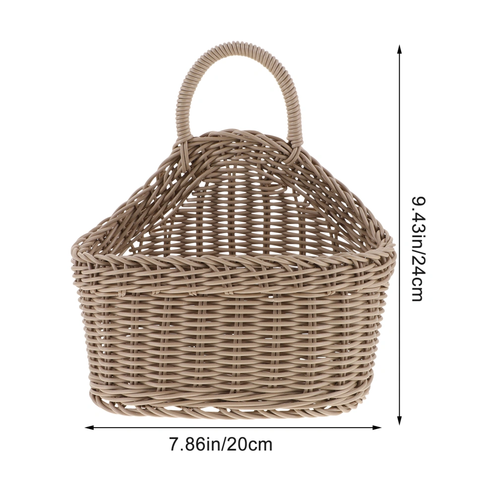 Ginger Storage Basket Woven Wall Fruits Veggies Basket Wall Hanging Flower Basket with Handle