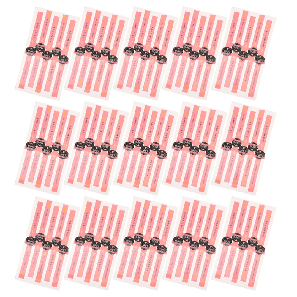 100pcs Decorative Baking Sealing Decals Self-adhesive Sticker Gift Sealing Stickers