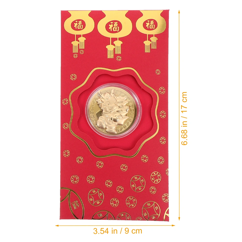 6Pcs Spring Festival Red Envelopes Paper Red Packets Dragon Year Money Pouches