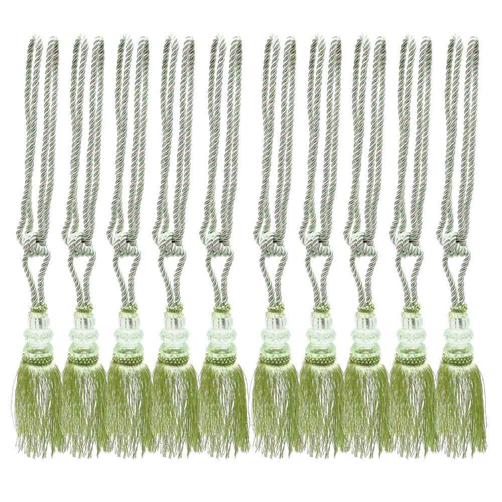 10pcs Curtain Pullbacks Elegant Curtain Holdbacks Ropes with Tassels for Home Office