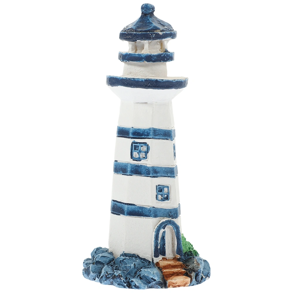 Resin Lighthouse Decor Nautical Lighthouse Decoration Rustic Ocean Sea Themed Craft