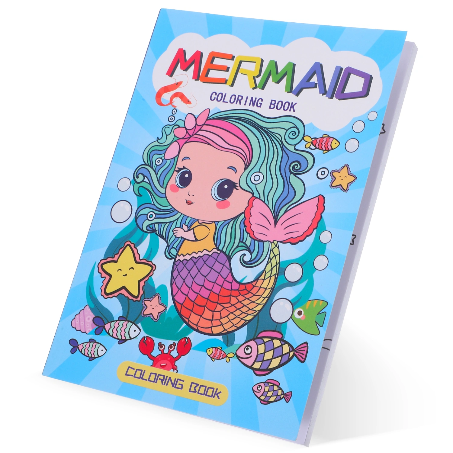 Mermaid Coloring Book Sea Life Mini Small Color Booklet Colored Pages Party Favor for Classroom Activity