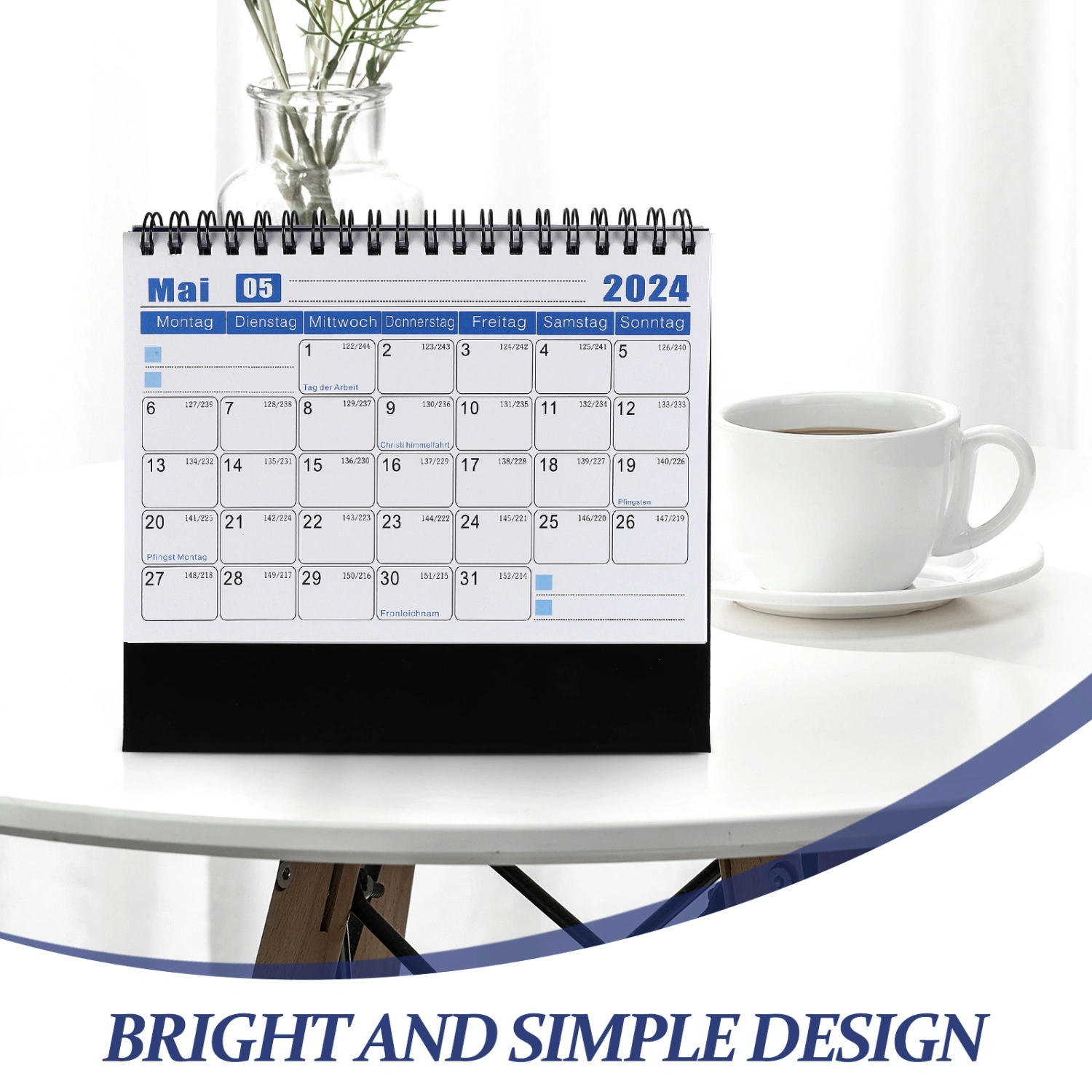 Decorative Desk Calendar Daily Use Standing Desk Calendar Desktop Standing Calendar