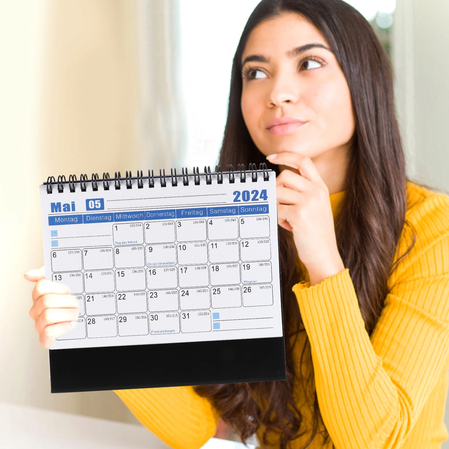 Decorative Desk Calendar Daily Use Standing Desk Calendar Desktop Standing Calendar