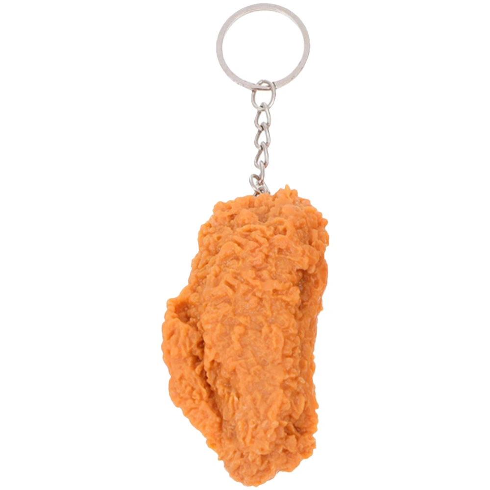 Fried Chicken Wings Keychain Imitation Food Keychain Bag Backpack Keychain Hanging Ornament